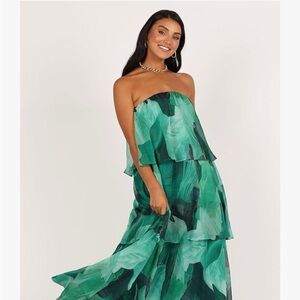 Petal & Pup Womens Bloom Strapless Maxi Dress